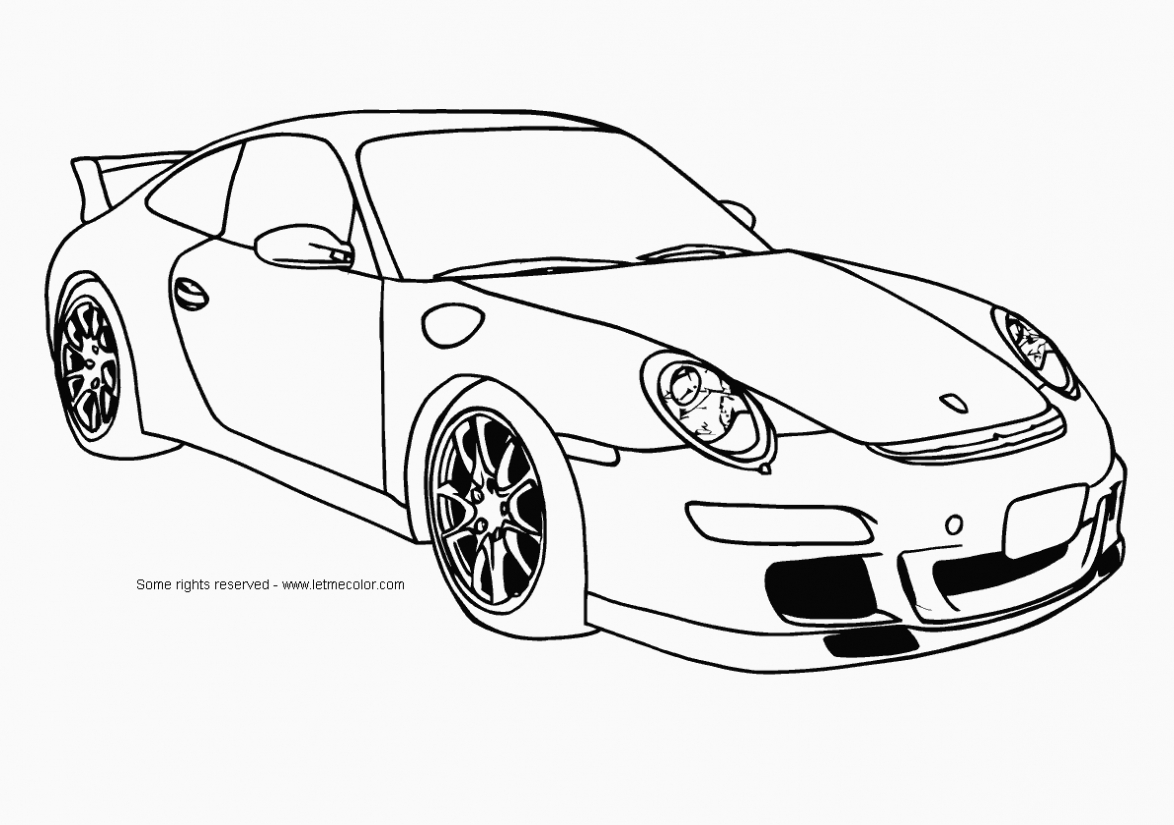 Free Porsche 911 GT3 Coloring